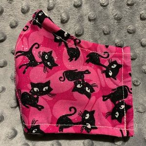 Child kids 3-6 yrs Handmade face mask Pink kitty
